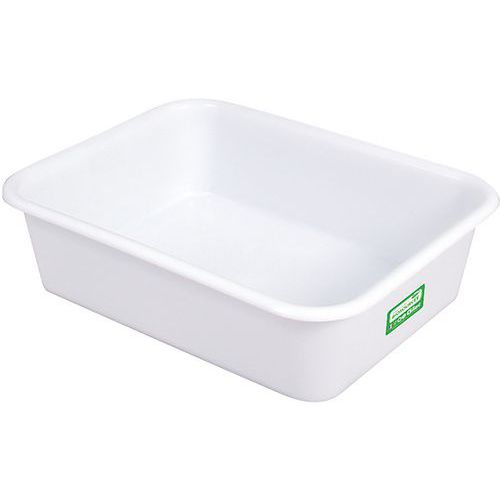Bac à Diviseuse Biosourcé Rectangulaire 20 L - Blanc
