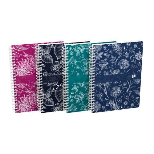 Oxford - Cahier Romance Intégrale A5 120 pages ligné - Spirale, éco-responsable