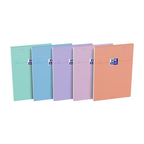 Oxford - Bloc Smart Pastel A5 Agrafé 160 Pages Petits Carreaux 80g/m² Éco-responsable