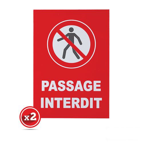 Plaques Pour Chevalet Modulable Passage Interdit Aux Piétons
