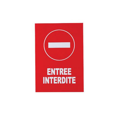 Plaques Pour Chevalet Modulable - Entrée Interdite