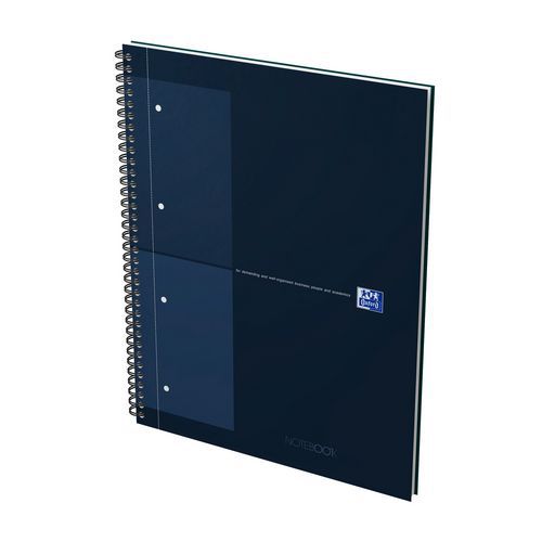 Oxford - Cahier International 160 pages 222x295 Q5/5 Bleu - Petits carreaux 5x5 - Dos rigide - Éco-responsable