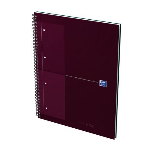 Oxford - Cahier International 160 pages Rouge - Petits carreaux 5x5 - 222x295 mm - Perforé - Éco-responsable