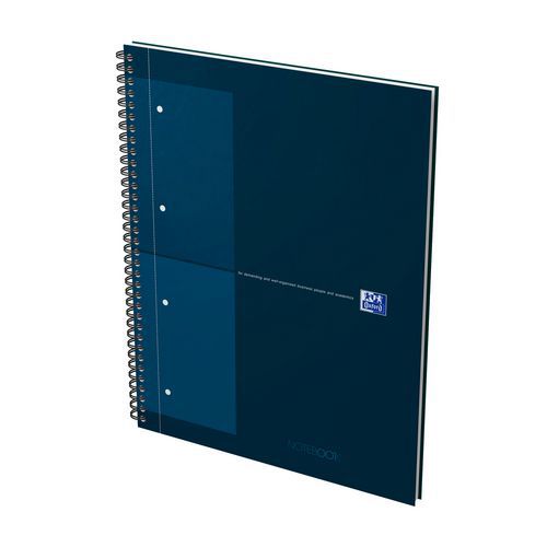 Oxford - Cahier International 160 pages Petits carreaux 5x5 - 240x320mm A4+ - Bleu Foncé - Éco-responsable