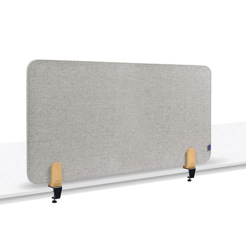 Elements Séparateur De Bureau Acoustique 60x120cm Gris Clair Pince