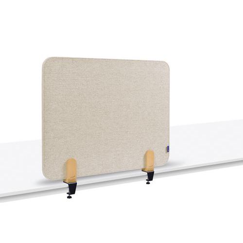 Elements Séparateur De Bureau Acoustique 60x80cm Beige Satiné Pince