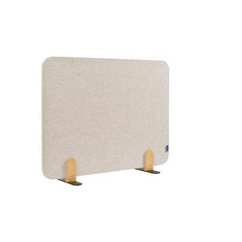 Elements Séparateur De Bureau Acoustique 60x80cm Beige Satiné Support
