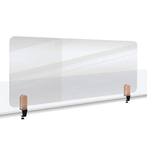 Elements Séparateur De Bureau Transparent 60x160cm Pince