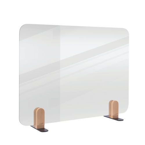 Elements Séparateur De Bureau Transparent 60x80cm Support