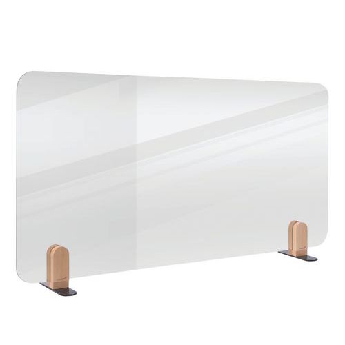 Elements Séparateur De Bureau Transparent 60x120cm Support