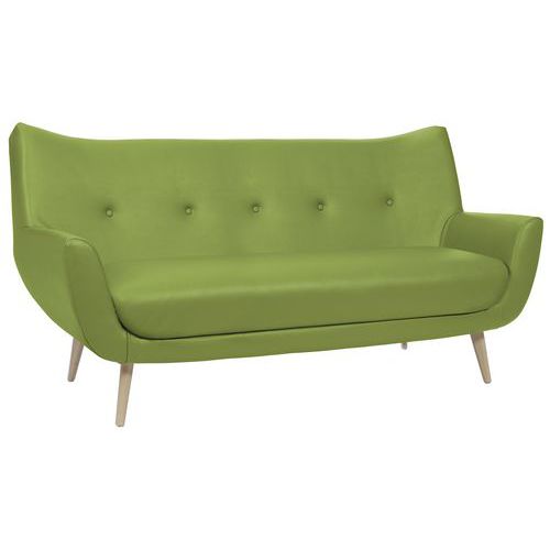 Canapé Luzy 3 Places Pieds Bois Tissu Enduit Pvc M1 Granny
