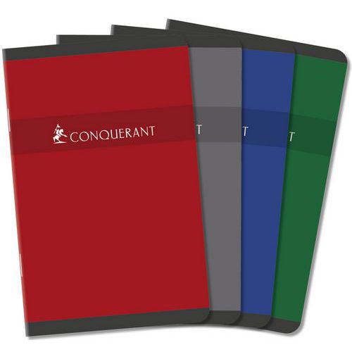 Conquerant - Carnet 7 agrafé 90x140 96 pages quadrillé 5/5 - Lot de 10 - Idéal pour le bureau et l'école