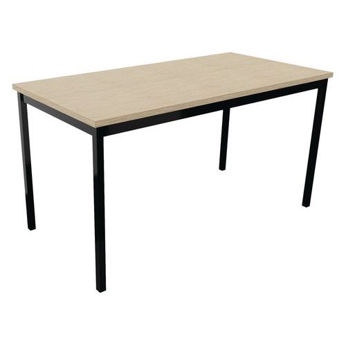 Table de réunion Treff 140x70 Chêne/Noir - Rectangle - Éco-responsable NF Environnement PEFC - Garantie 10 ans