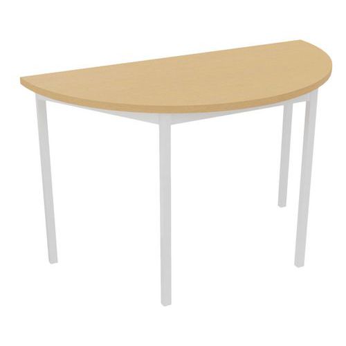 Table De Réunion Demi-lune Treff 120 X 60 Hêtre / Blanc