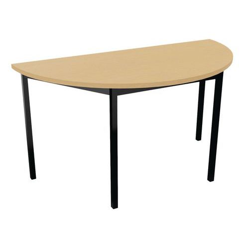 Table De Réunion Demi-lune Treff 140 X 70 Hêtre / Noir