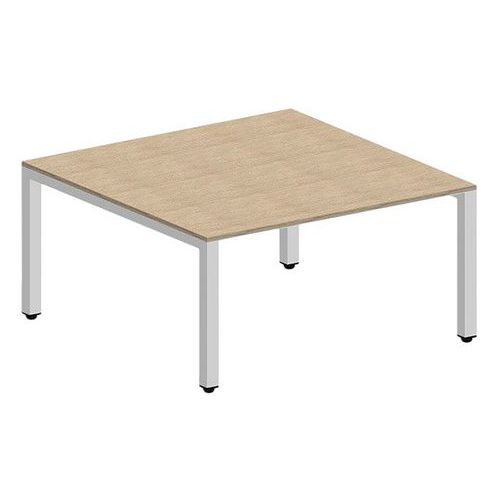 Table Basse Loki 80x80 Chêne De Fil/blanc