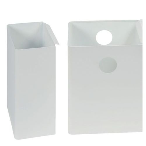 Corbeille de tri Steel Blanc 9L - Métal Acier - Tri Sélectif Intérieur - Sans Couvercle