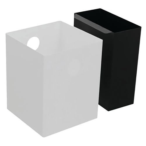 Corbeille de tri Steel Noir 9L - Métal Acier - Tri Sélectif Intérieur - Sans Couvercle