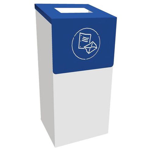 Container De Tri 85 L Blanc Bleu/papier