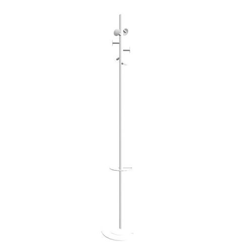 Portemanteaux MONTBAZON Blanc - Acier 6 patères - Hauteur 1.82m - Design Moderne et Stable