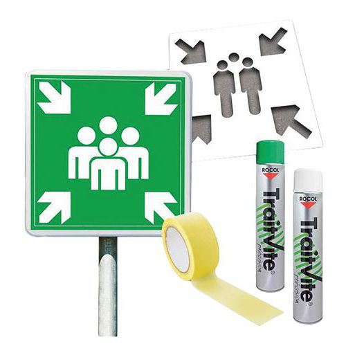 Kit pochoir Point de rassemblement Kit pochoir Point de rassemblement