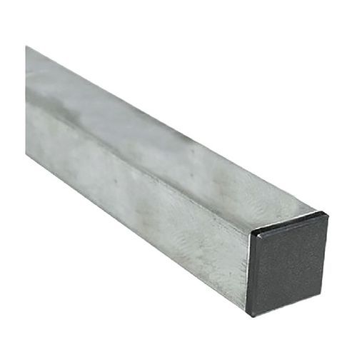 Handinorme - Poteau Carré Acier Galvanisé 40x40mm - Hauteur 2m - Gris Clair - Voirie Robuste et Durable
