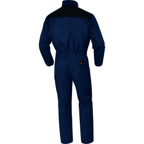 Delta Plus - Combinaison de travail M1CO2 - Bleu Marine/Orange - Taille XS - Polycoton 235 g/m² - Norme ISO 13688