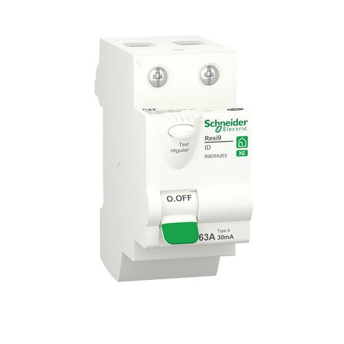 Interrupteur Différentiel 2p 63a 30ma - Type A Resi9 Xe