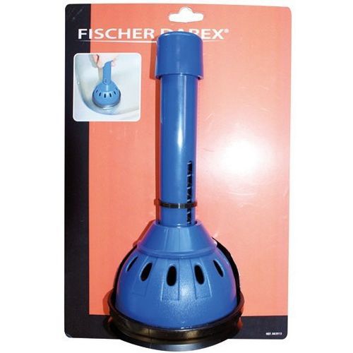 Déboucheur à ventouse Bleu - Hauteur 23 cm - Largeur 120 mm - Équipement salle de bain efficace
