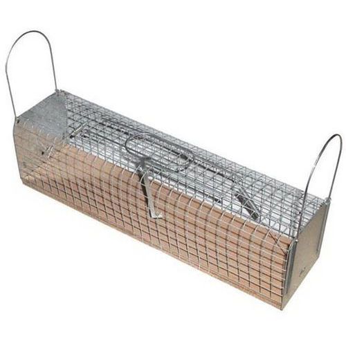 Nasse À Rats À 2 Entrées Avec Socle En Bois
