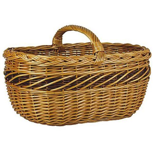 Panier Géant Ovale En Osier Buff - 48x36x23cm