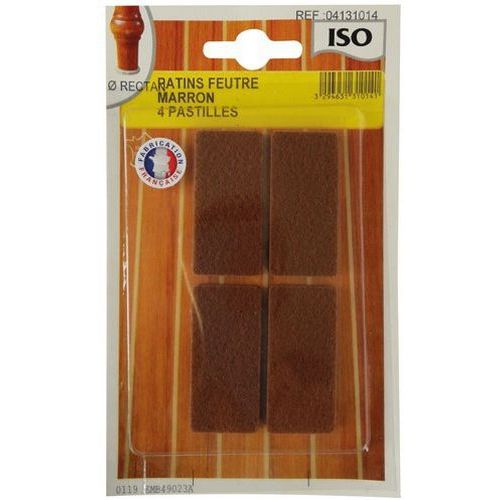 Patin feutre adhésif - Marron - 25x45mm - Protection meubles - Lot de calage