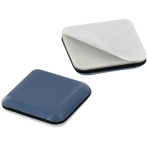 Vynex - Patins Glisseurs Adhésifs Carrés Gris 50x50mm - Lot de Protection pour Meubles