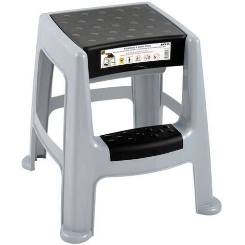 Tabouret Marchepied - Gris/noir