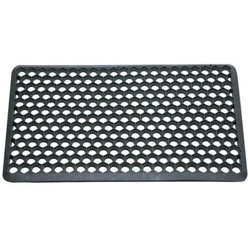 Tapis caillebotis hexagone en caoutchouc - 600x400mm - Usage intensif - Bonne fonction grattante
