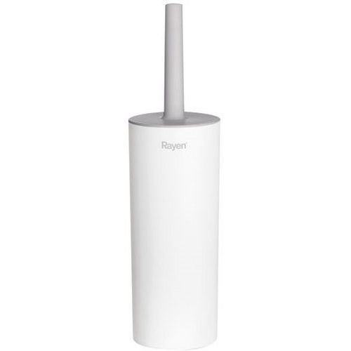 Balai brosse WC blanc avec couvercle - Hauteur 37 cm - Hygiénique et pratique