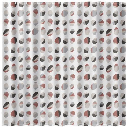 Rideau de douche Peva 180x200 cm Gris/Beige - Matériau ABS résistant - Facile d'entretien
