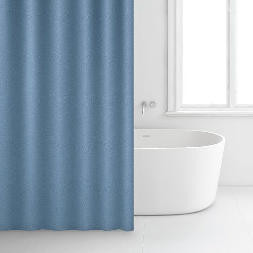 Rideau de douche polyester 180x200 cm Bleu - Équipement salle de bain résistant et facile d'entretien