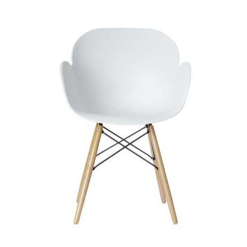 Fauteuil Gabor Pied Hêtre Assise Blanche
