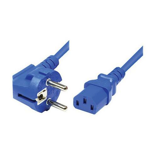 Cordon 1.8m Bleu Pour Alimentation Pc Cee 7/7 Vers Iec C13