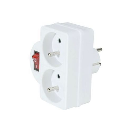 Bloc De 2 Prises Françaises Cee 7/5 Avec Interrupteur