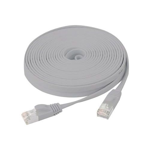 Cordon Patch Blindé Rj45 Plat Gris 3m Cat 6 U/ftp Sng