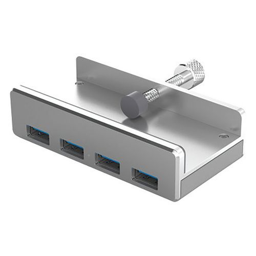 Hub USB 3.0 4 ports clipsable en aluminium - Dacomex Hub USB 3.0 4 ports clipsable en aluminium - Dacomex