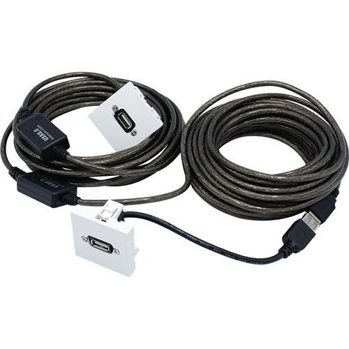 Plastron 45 X 45 Avec Câble Usb Amplifié Coudé De 10 M