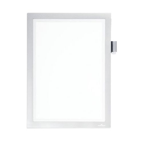 Duraframe Note Cadre D'Affichage A4 Argent - Cadre Magnétique Avec Porte-Stylo Pour Écrire Directement