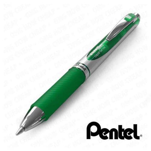 Stylo roller Energel Pentel rétractable pointe 0.7 mm - vert thumbnail image 1