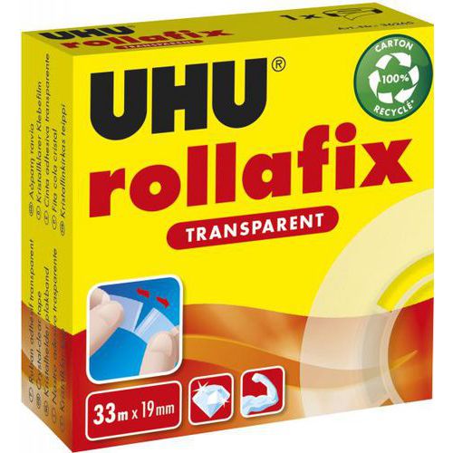 Rollafix Rouleau adhésif transparent 19 mm x 33 m UHU thumbnail image 1