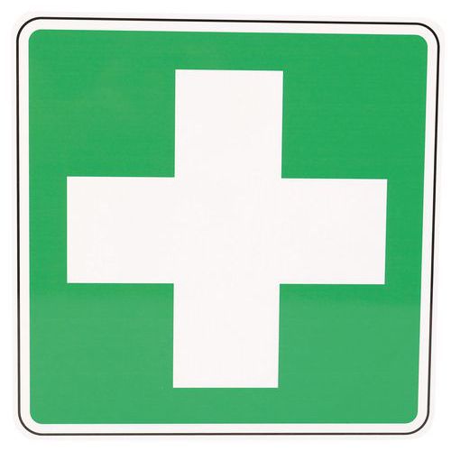 Panneau secours - Premiers secours - Aluminium - Manutan Expert