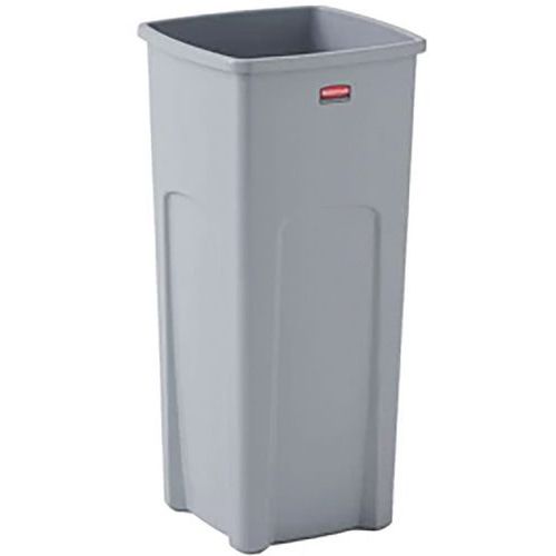 Rubbermaid - Poubelle Carrée 87L Grise - Plastique - Ouverture sans couvercle - 10 ans de garantie