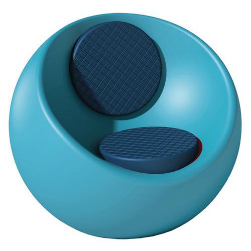 Fauteuil Rondo Bleu Pastel Ral 5024 - Assise/dossier Bleu Cob Ral 5013